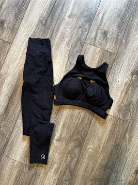 Bombshell Sportswear Black Seamless Bra Top & Leggings Set